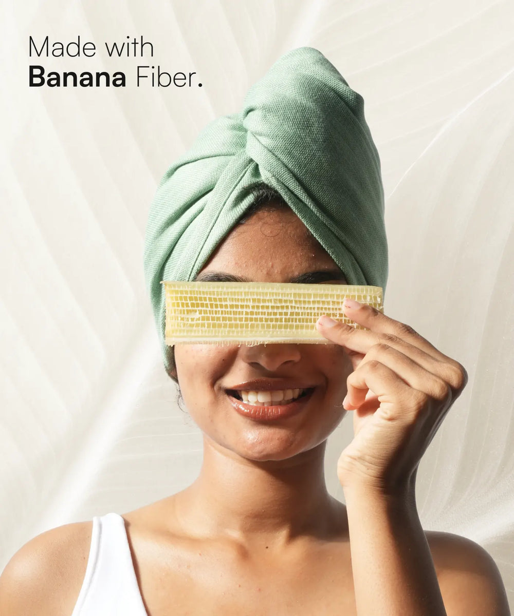 Banana Double Cloth Hair Towel | 330 GSM | 25cm x 65cm x 5 cm
