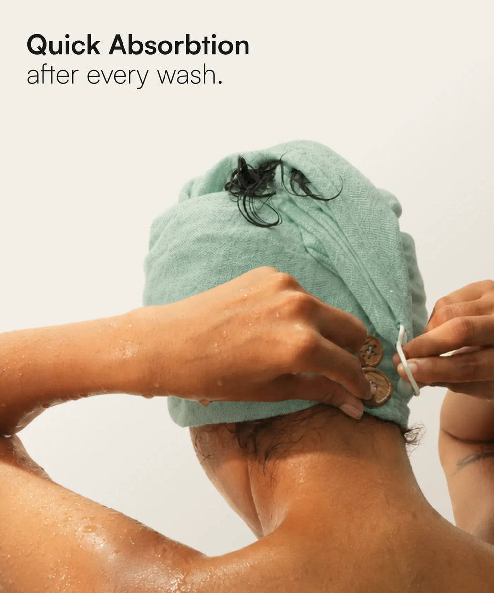 Banana Double Cloth Hair Towel | 330 GSM | 25cm x 65cm x 5 cm