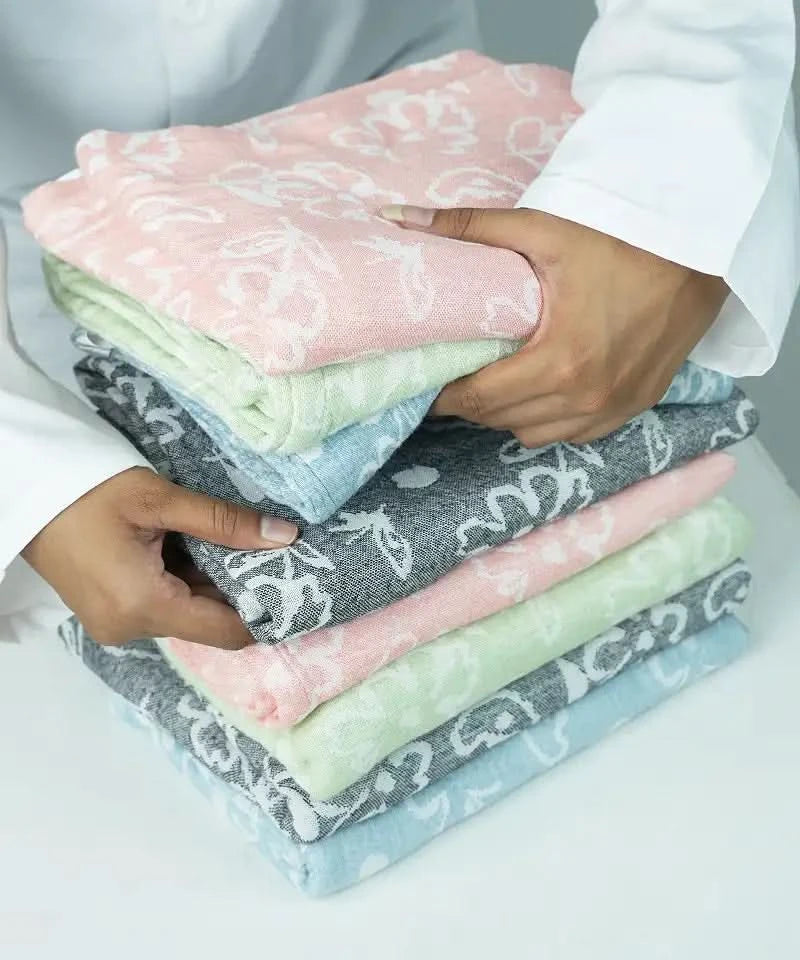 Banana Jacquard Floral Bath Towel | 75 X 150 cm - Pack of 8