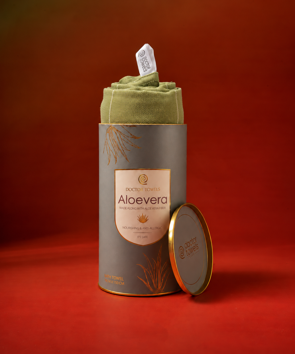 Aluvera Double Cloth Bath Towel | 75 x 150 cm - Gifting Canister