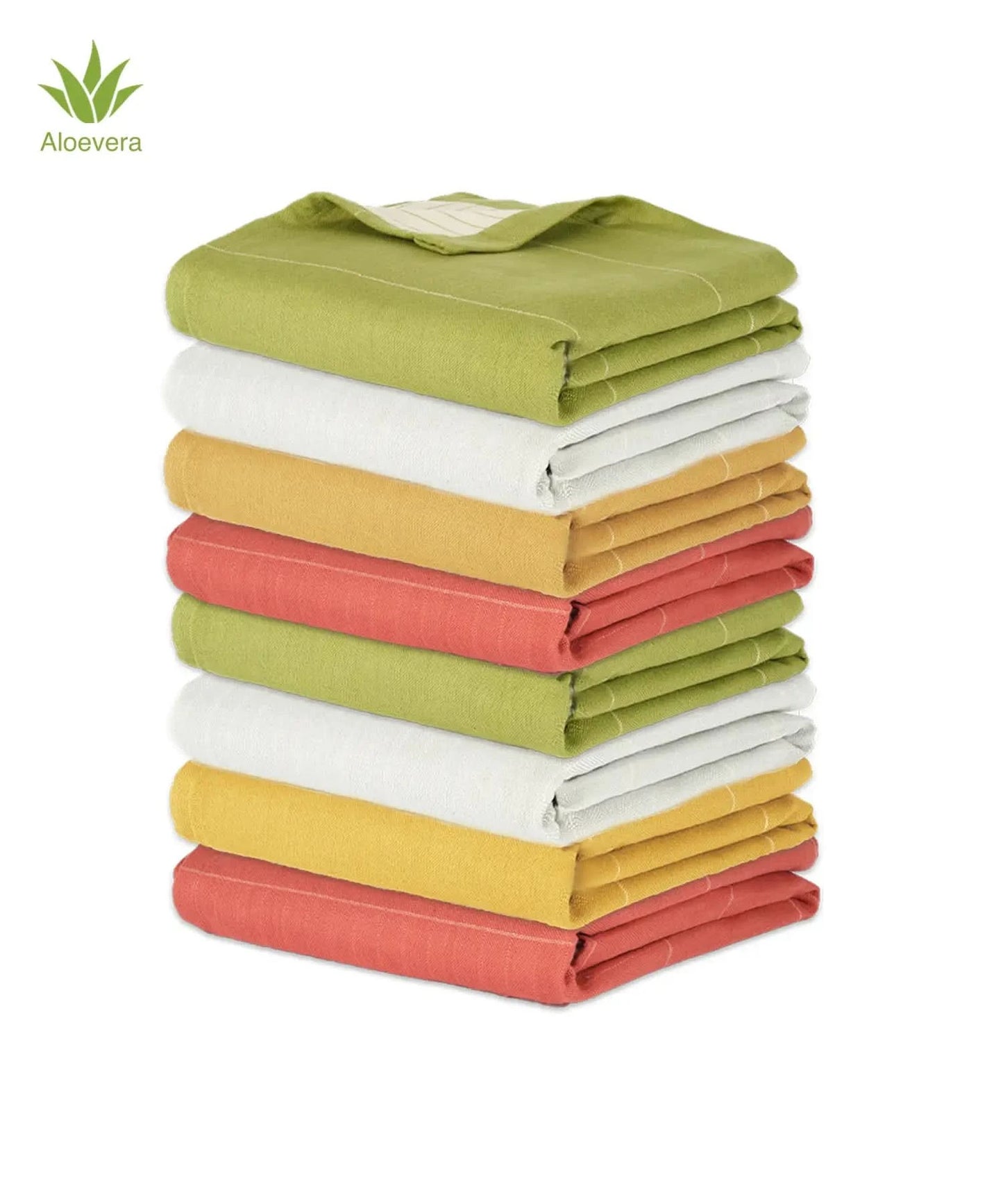 Aluvera Double Cloth Bath Towel | 75 X 150 cm - Pack of 8