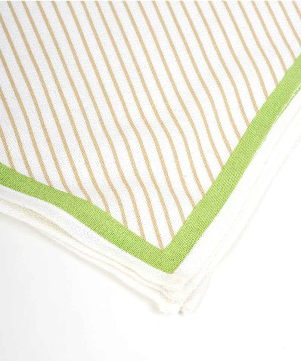 Aluvera Hand kerchief | Honey Peach and Aloe Green | 40 X 40 cm | Pack of 4