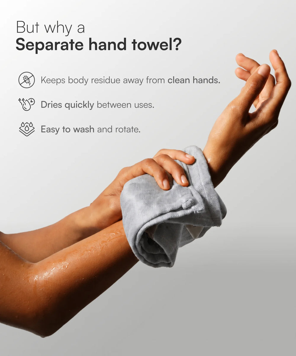 Aluvera Double Cloth Hand Towel - 330 GSM , 40 X 60 cm - Pack of 2