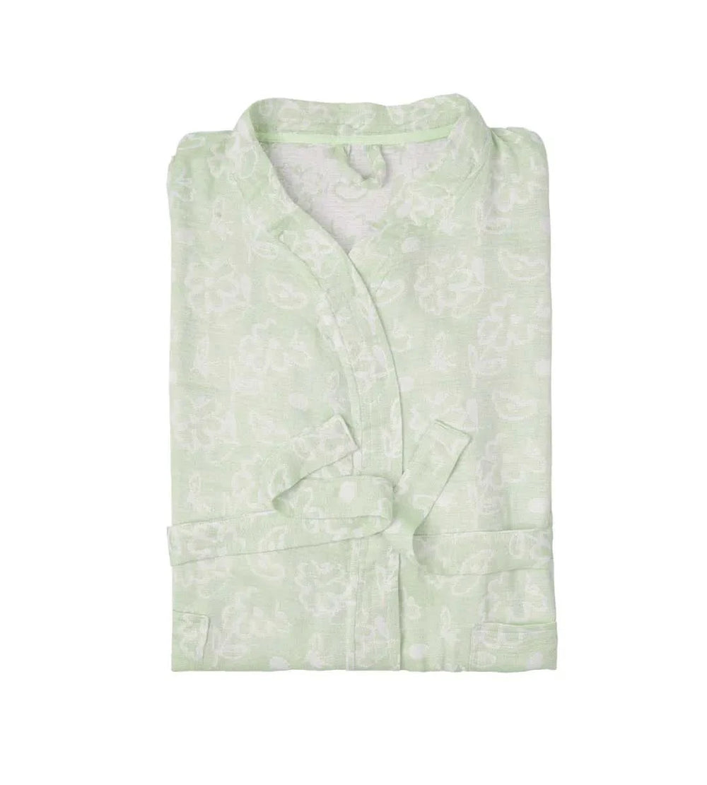 Banana Jacquard Floral Bathrobe