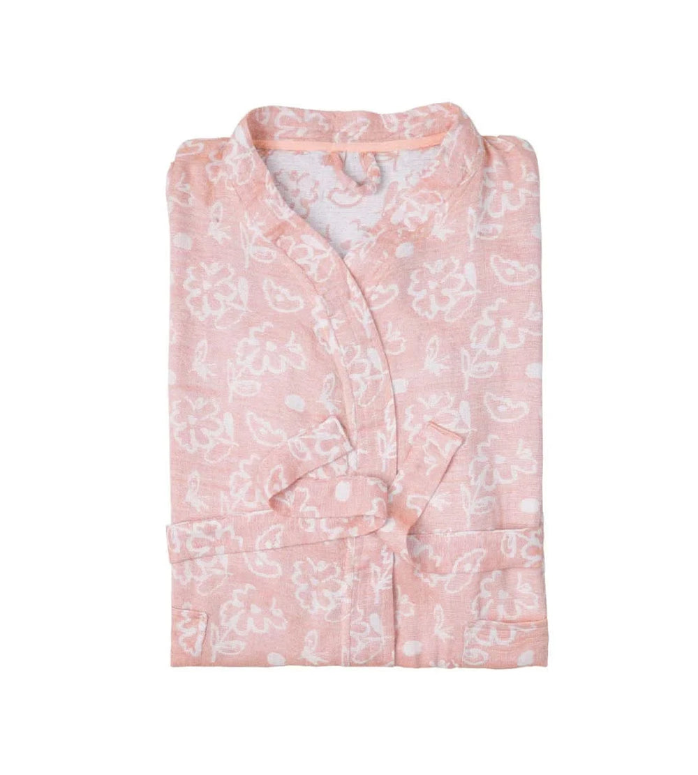 Banana Jacquard Floral Bathrobe