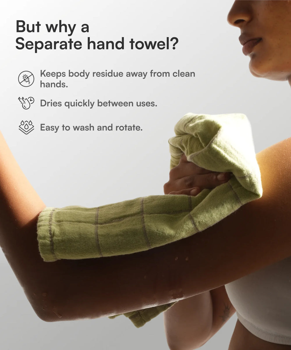 Banana Double Cloth Hand Towel | 330 GSM | 40 x 60 cm | Pack of 2