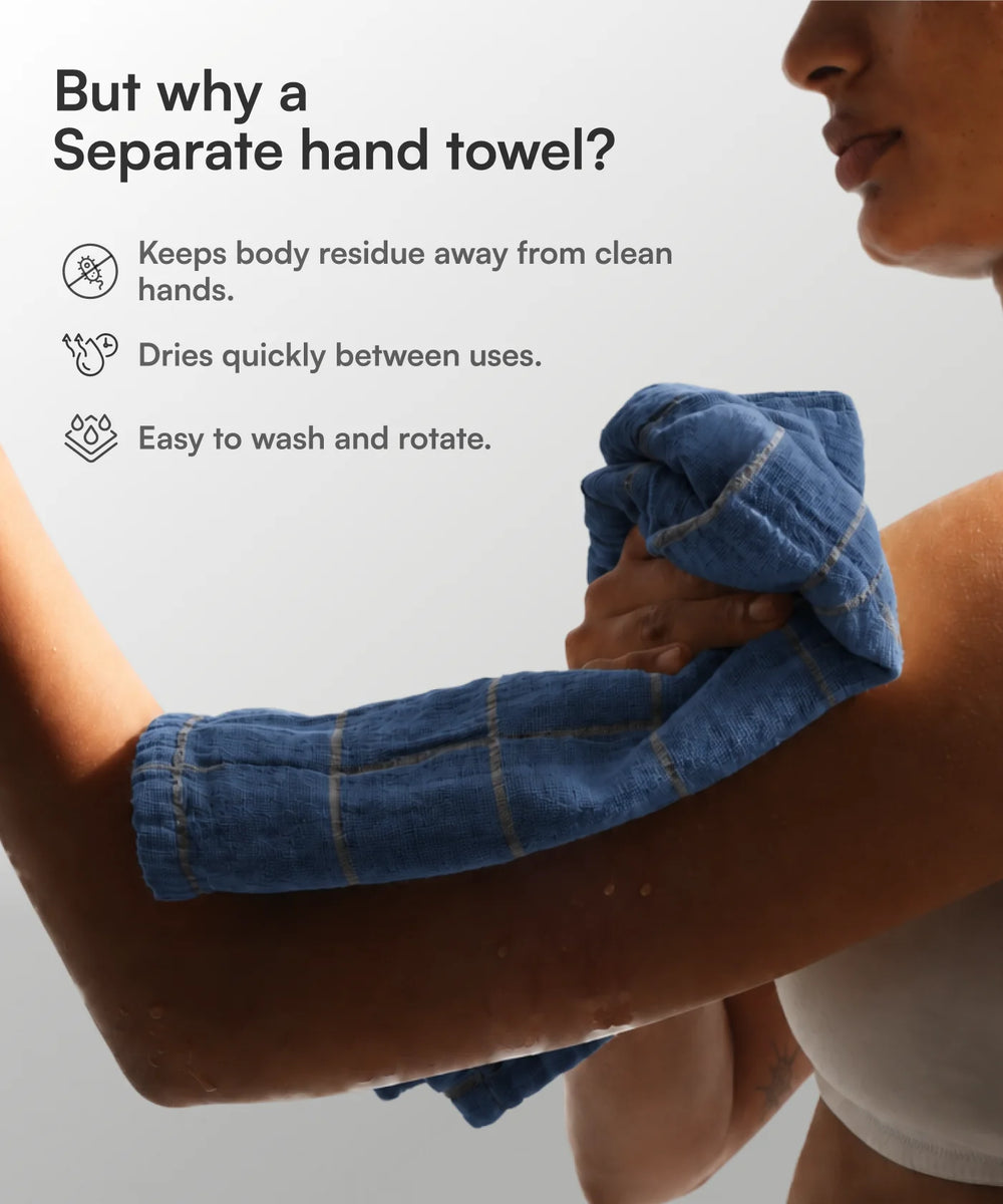 Banana Double Cloth Hand Towel | 330 GSM | 40 x 60 cm | Pack of 2