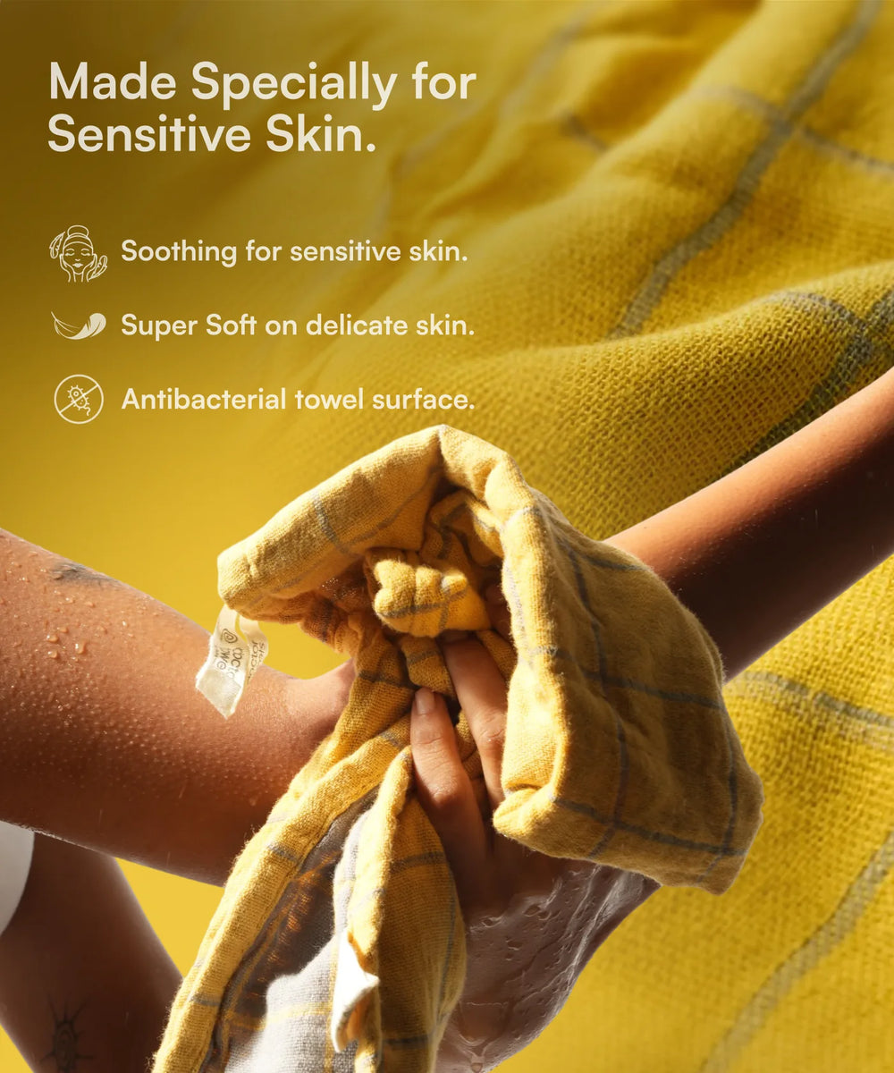Banana Double Cloth Hand Towel | 330 GSM | 40 x 60 cm | Pack of 2