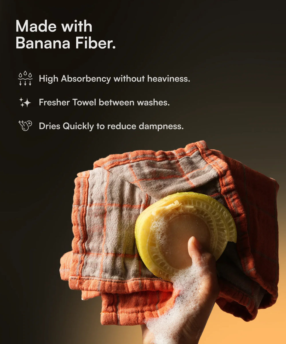 Banana Double Cloth Hand Towel | 330 GSM | 40 x 60 cm | Pack of 2