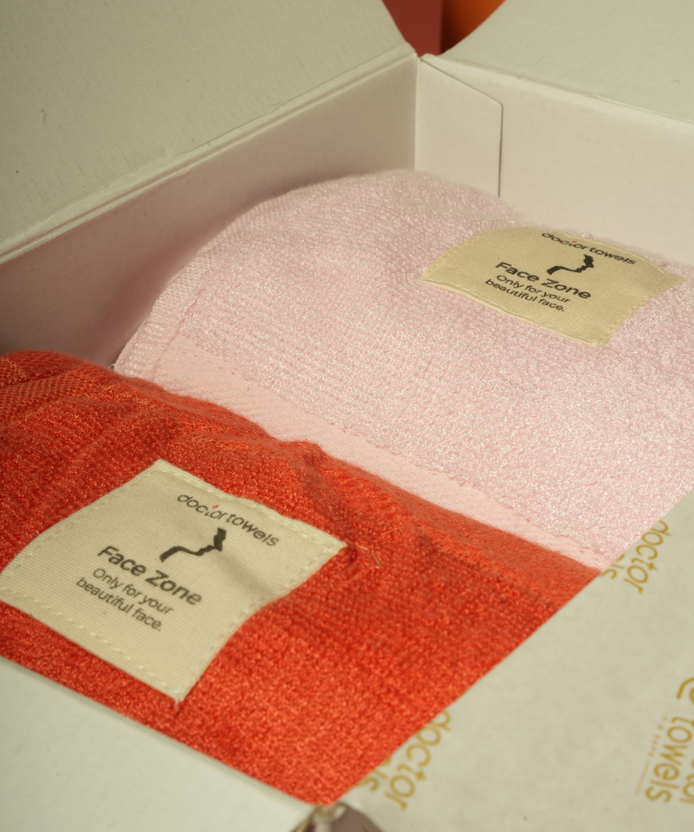 Banana Superlight Terry Bath Towels | 400 GSM | 75 x 150 cm | Set of 2 | Desert Coral + Barely Pink