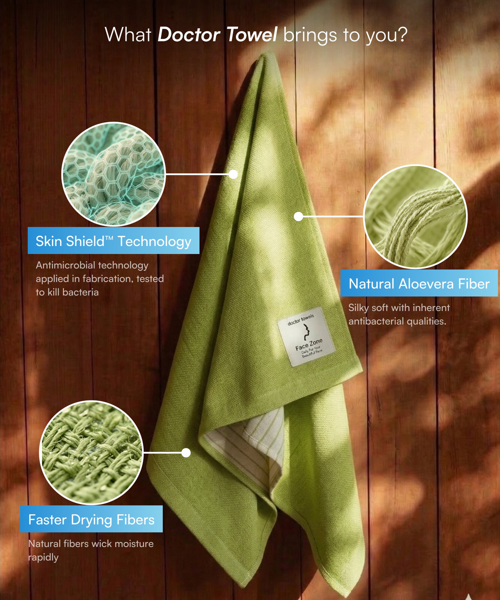 Aluvera Double Cloth Bath Towels | 330 GSM | 75 x 150 cm | Pack of 12
