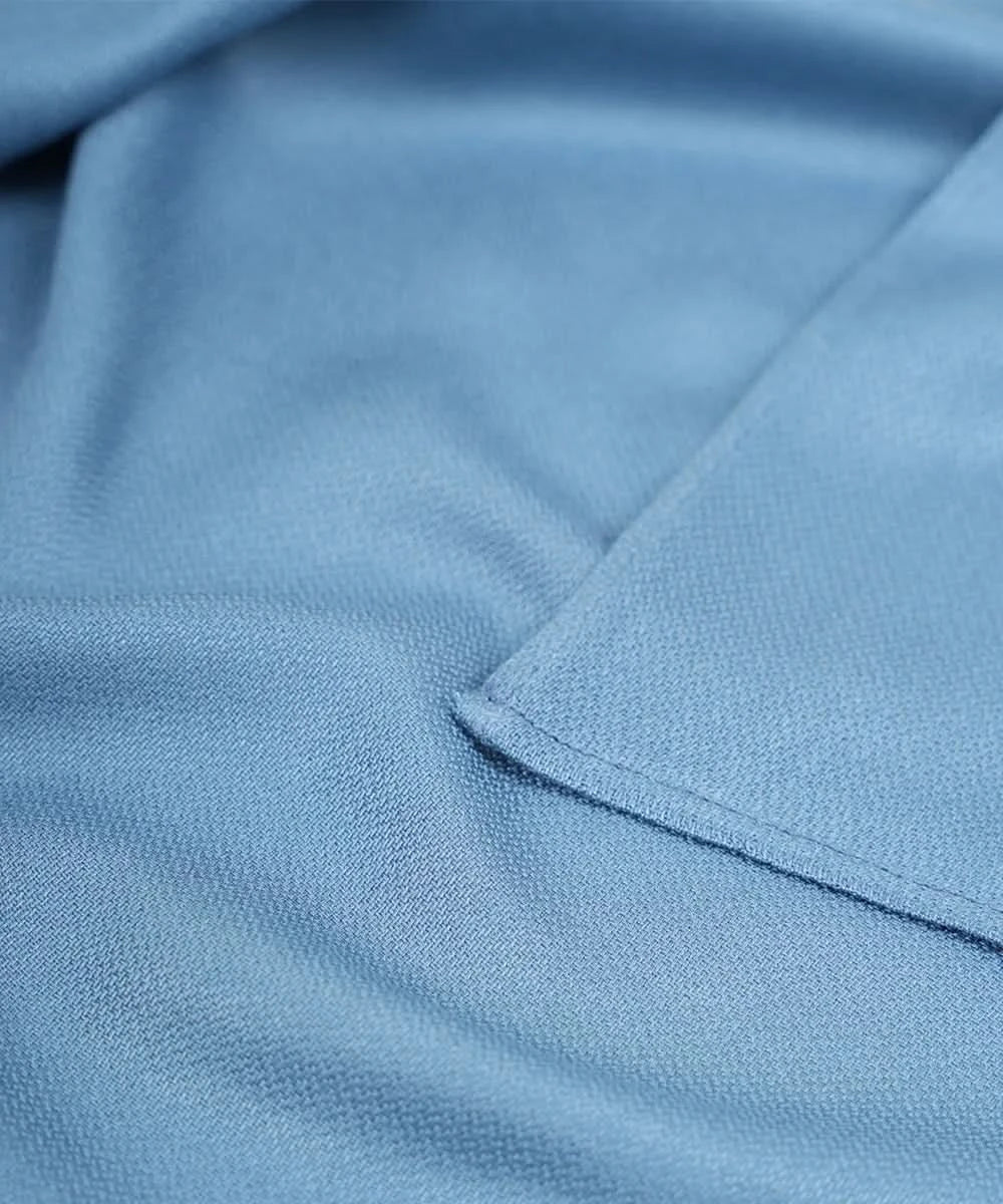 Close-up of light blue fabric texture