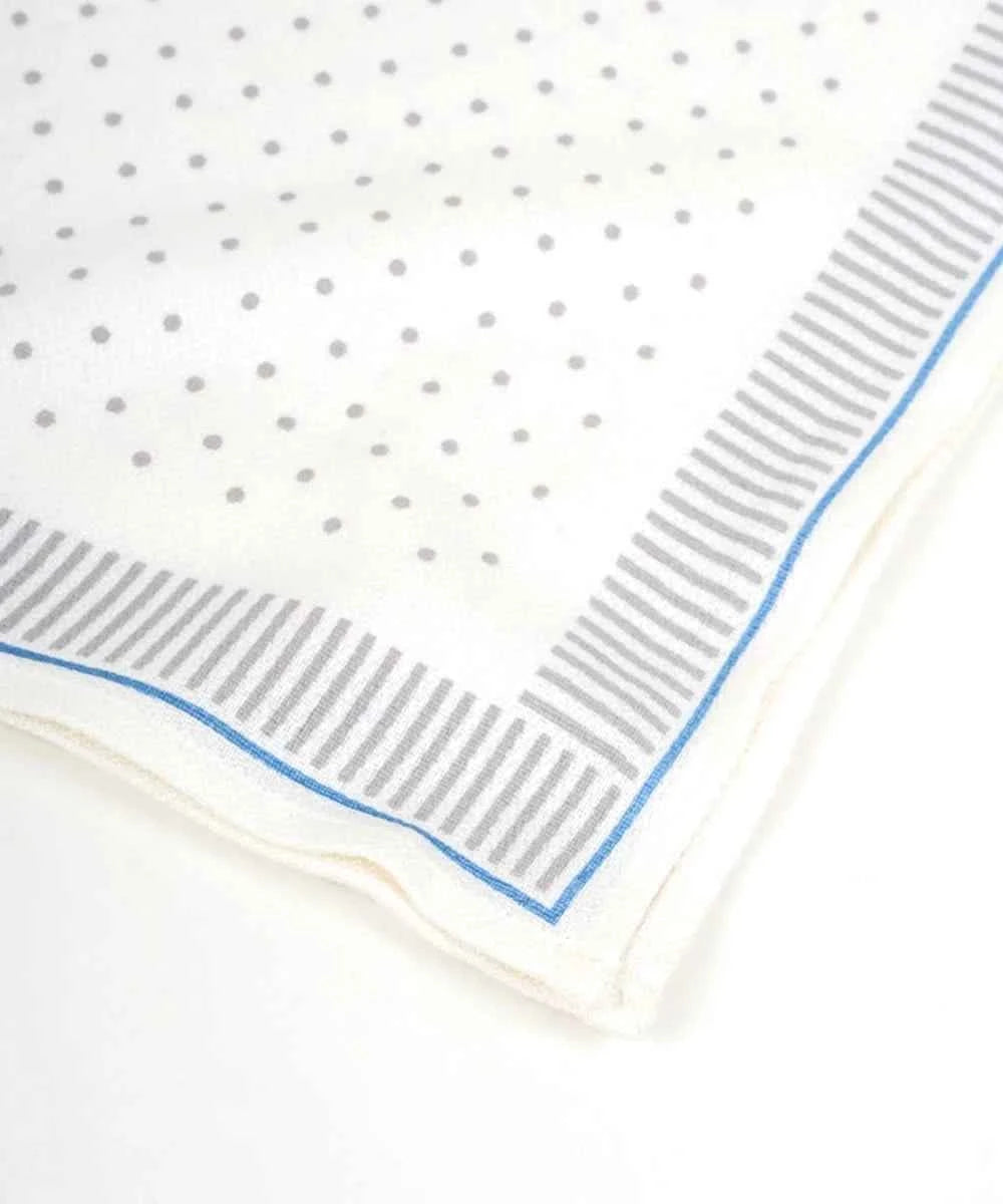 Aluvera Hand kerchief | Blue and Grey Combo | 40 X 40 cm | Pack of 4