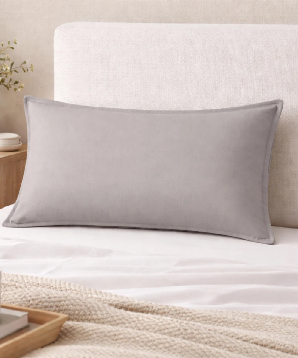 Moonmist pillowcase on a bed with a neutral headboard