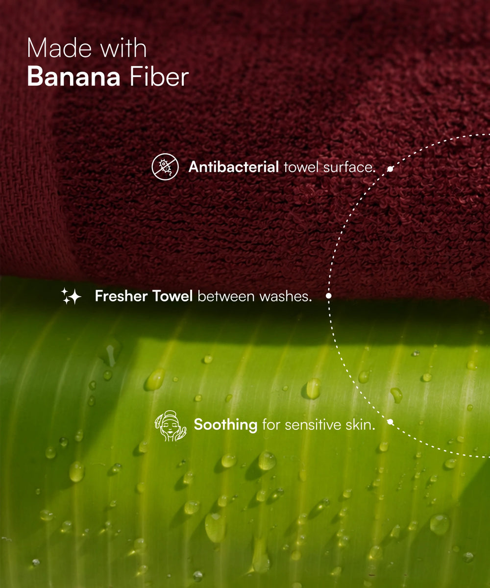 Banana Super Light Weight Terry Towels | 400 GSM | 75 x 150 cm