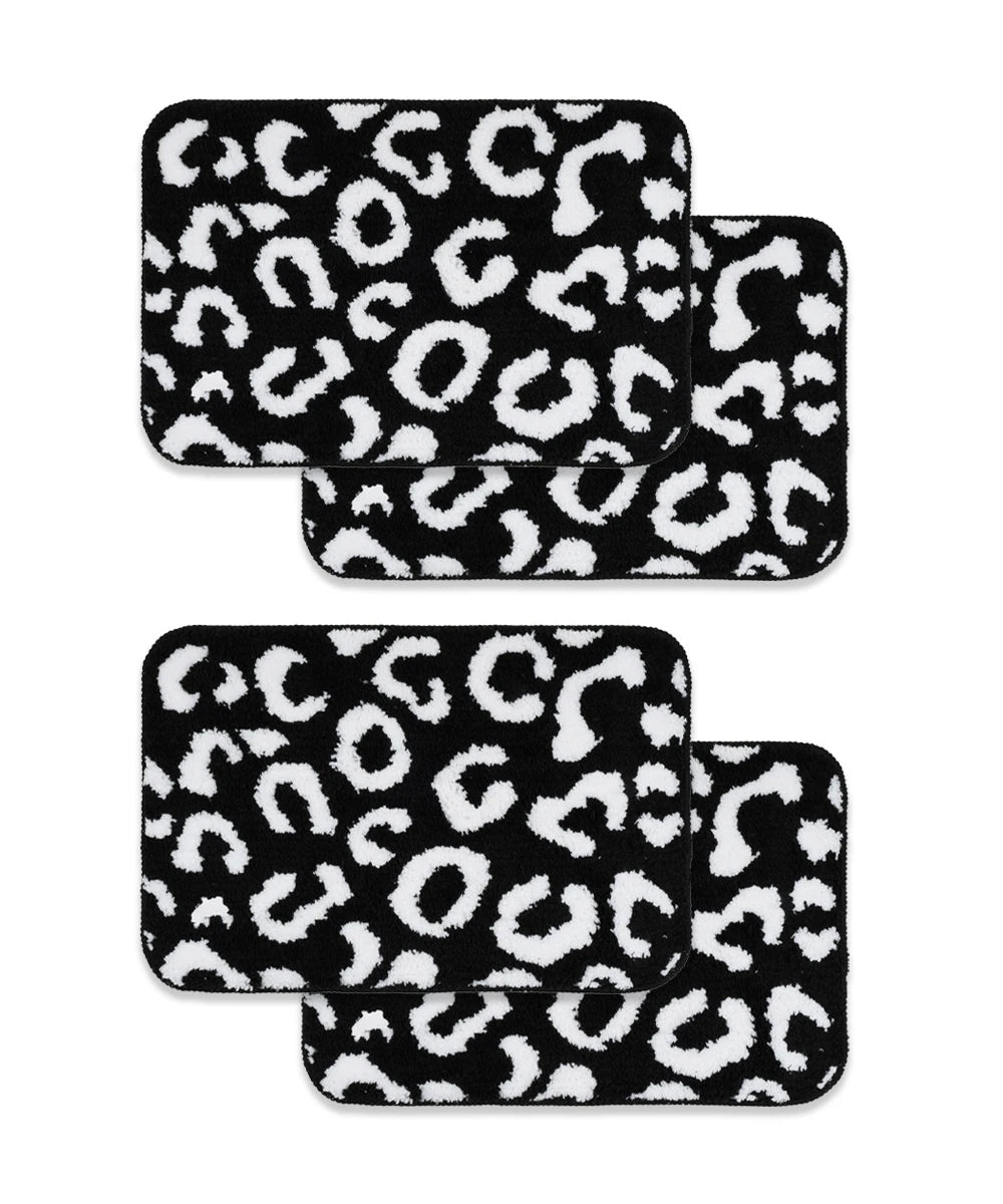 Tiger Print Bath Mat Pack of 4