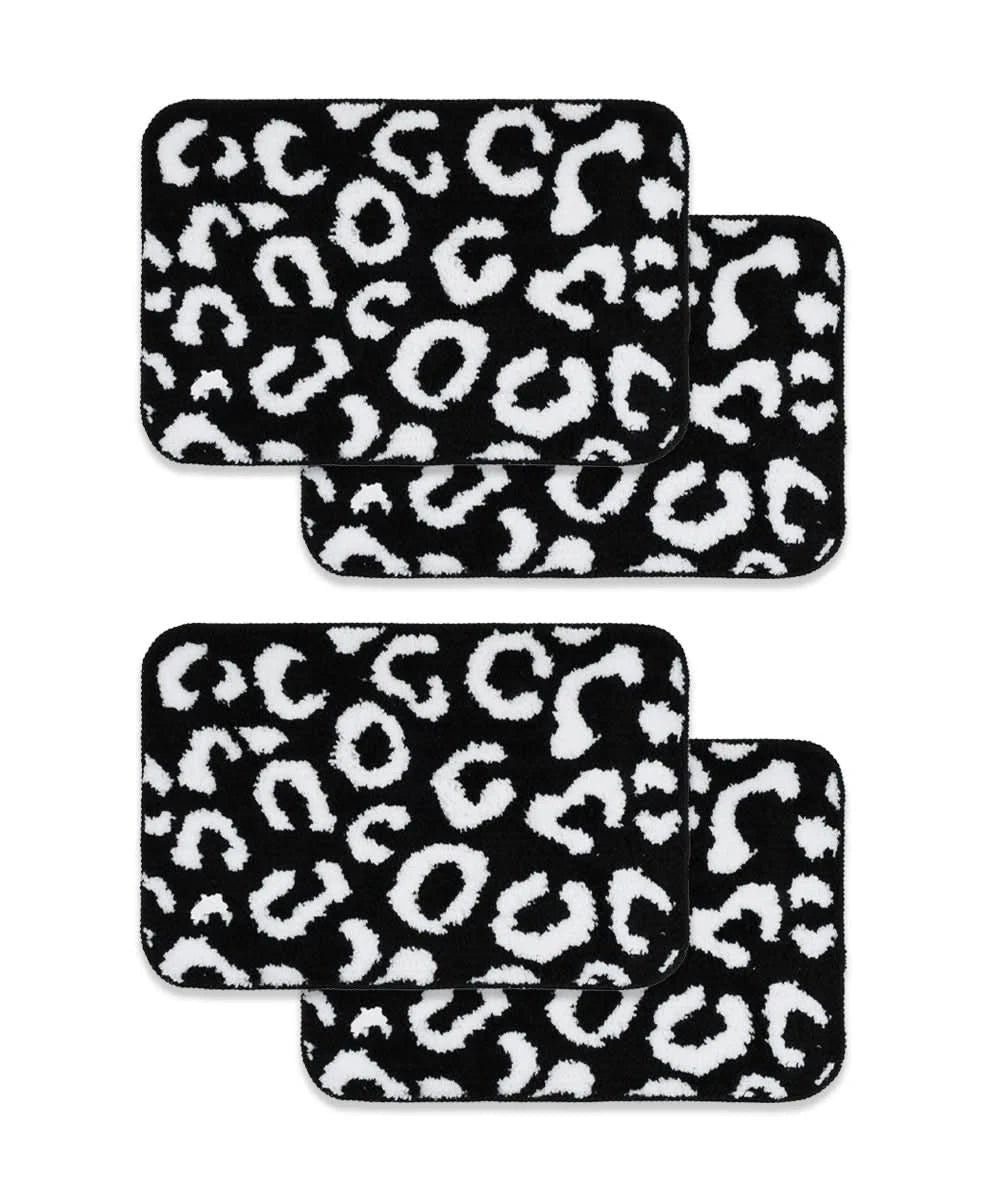 Tiger Print Bath Mat Pack of 4