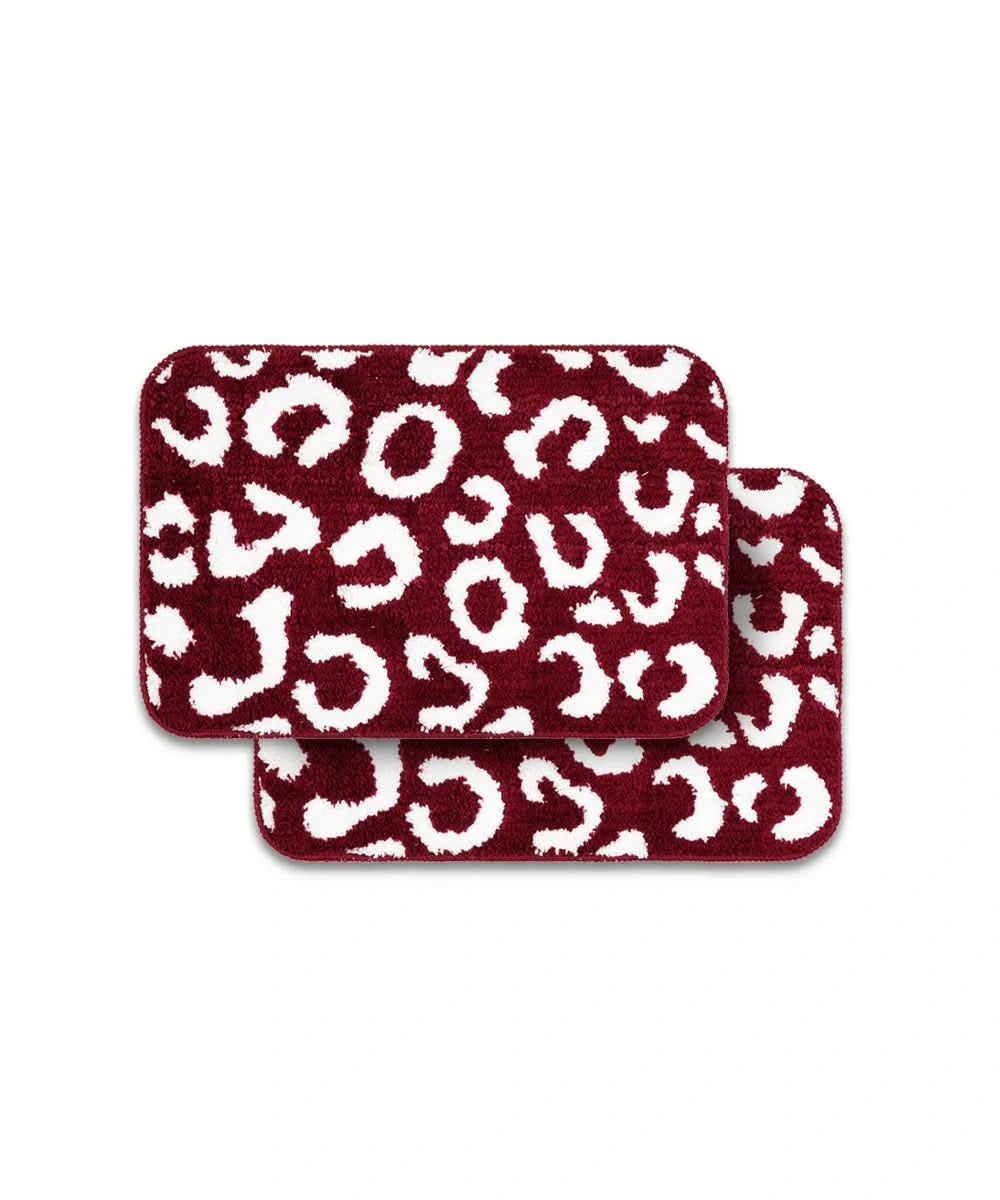 Tiger Print Bath Mat | Picante Color | Pack of 2