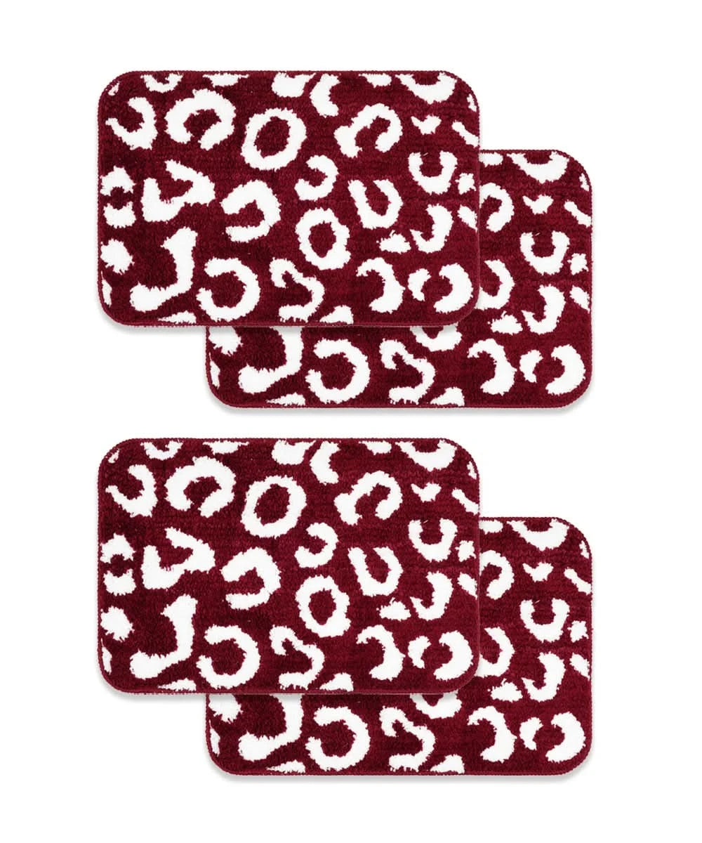 Tiger Print Bath Mat Pack of 4