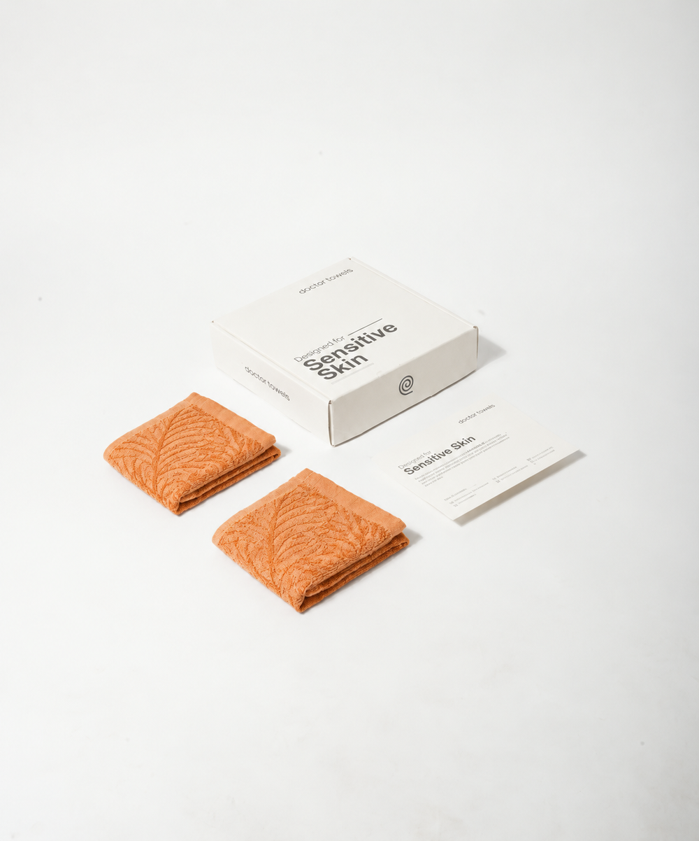 BananaFern 400 GSM Face Towel | 30 x 30 cm | Pack of 2
