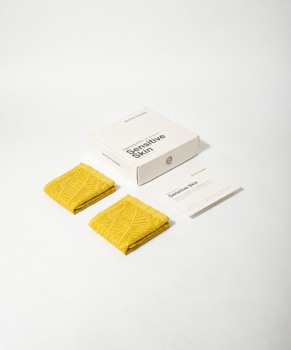 BananaFern 400 GSM Face Towel | 30 x 30 cm | Pack of 2