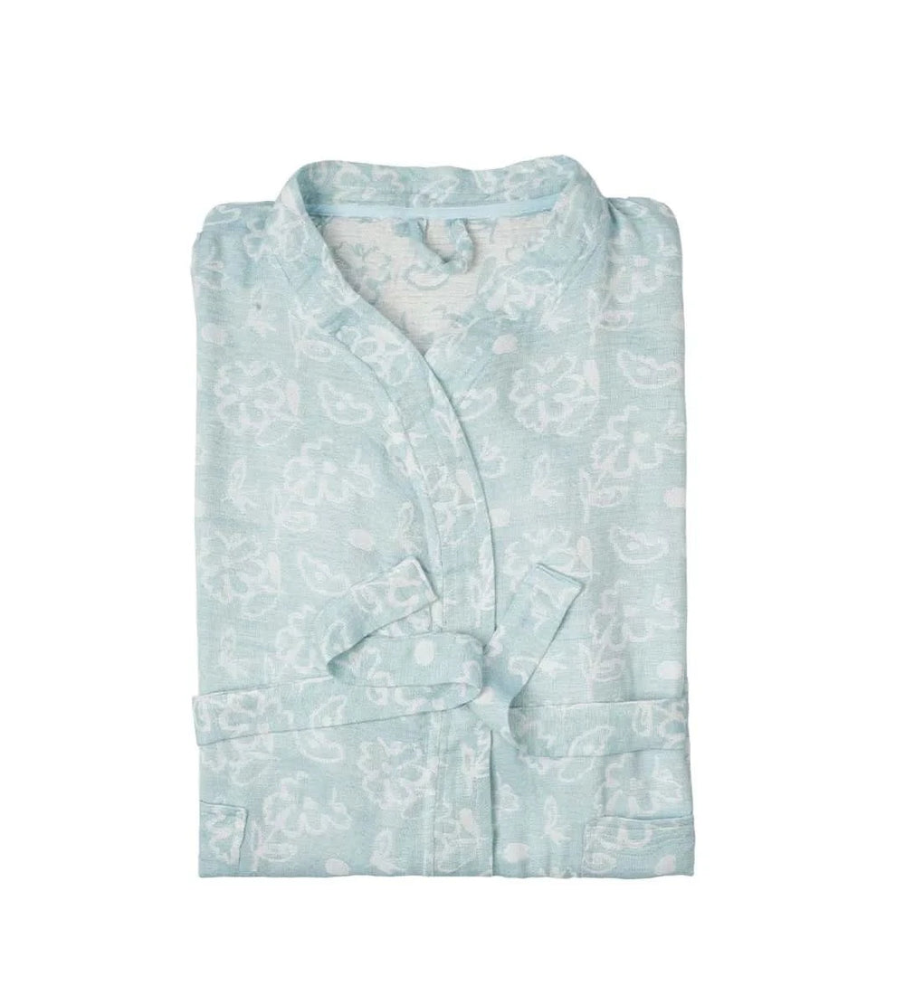 Banana Jacquard Floral Bathrobe