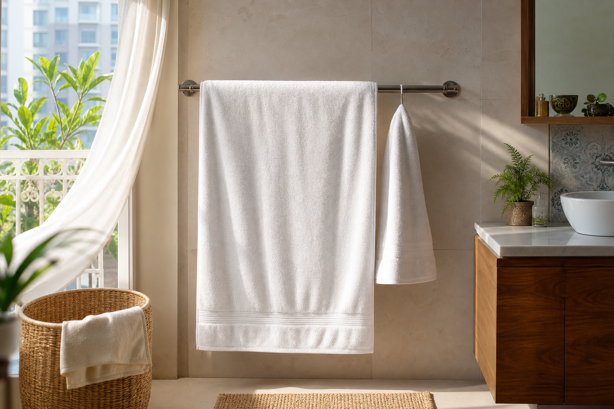 Large Bath Towels in India: 10 Checks Before You Buy for Coverage, Drying Time, and Laundry Space cover image