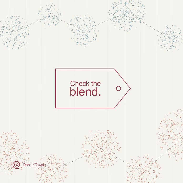 Check the exact fibre blend on the care label.