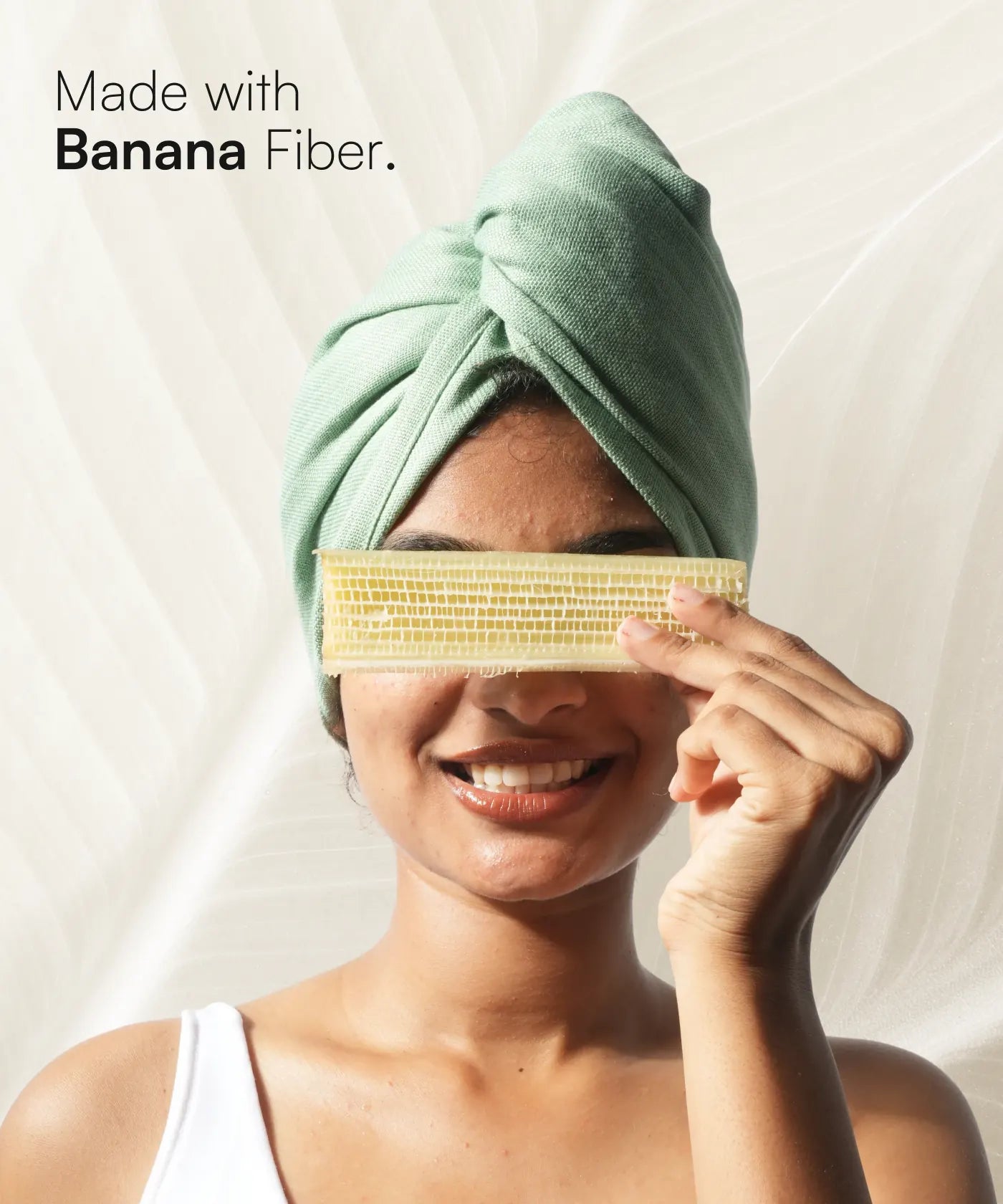 Banana Double Cloth Hair Towel | 330 GSM |  25cm x 65cm x 5 cm