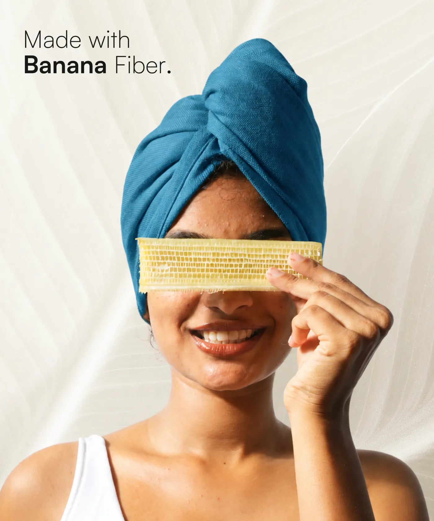 Banana Double Cloth Hair Towel | 330 GSM |  25cm x 65cm x 5 cm
