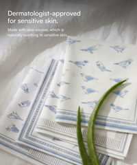 Aluvera Hand kerchief | Blue and Grey Combo | 40 X 40 cm | Pack of 4
