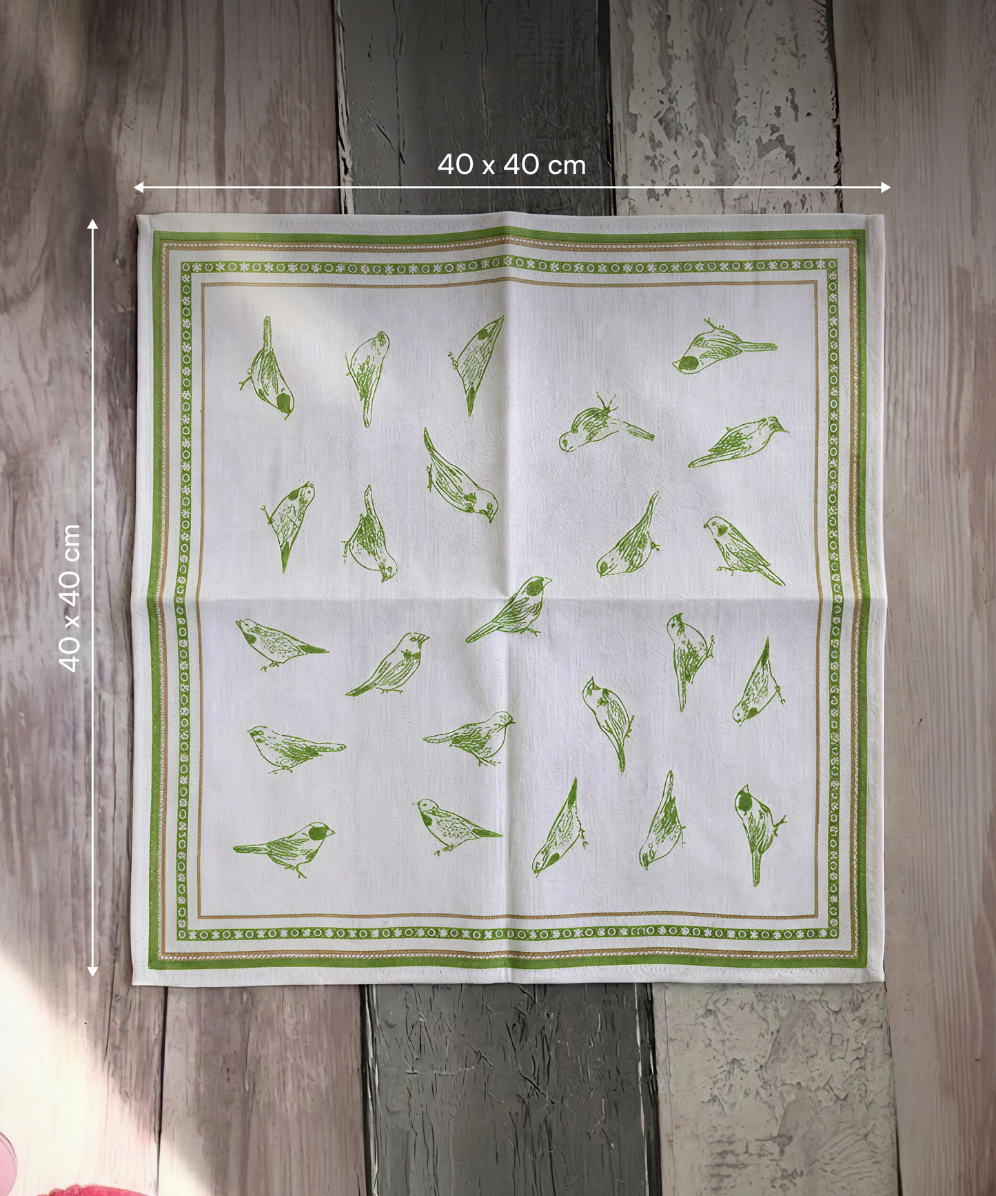 Aluvera Hand kerchief | Aloegreen | 40 X 40 cm | Pack of 4