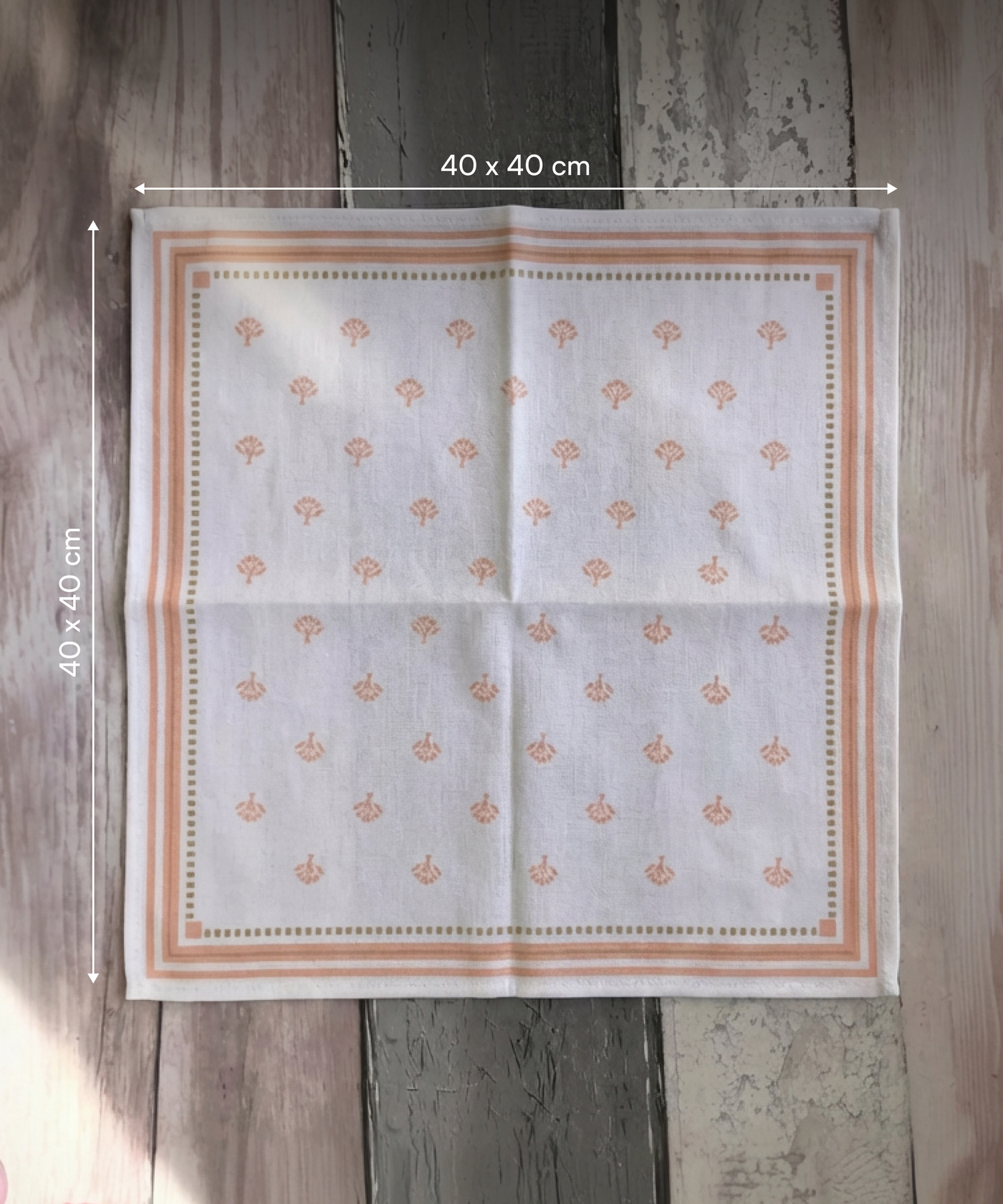 Aluvera Hand kerchief | Chocolate Brown and Frozen Dew combo | 40 X 40 cm | Pack of 4