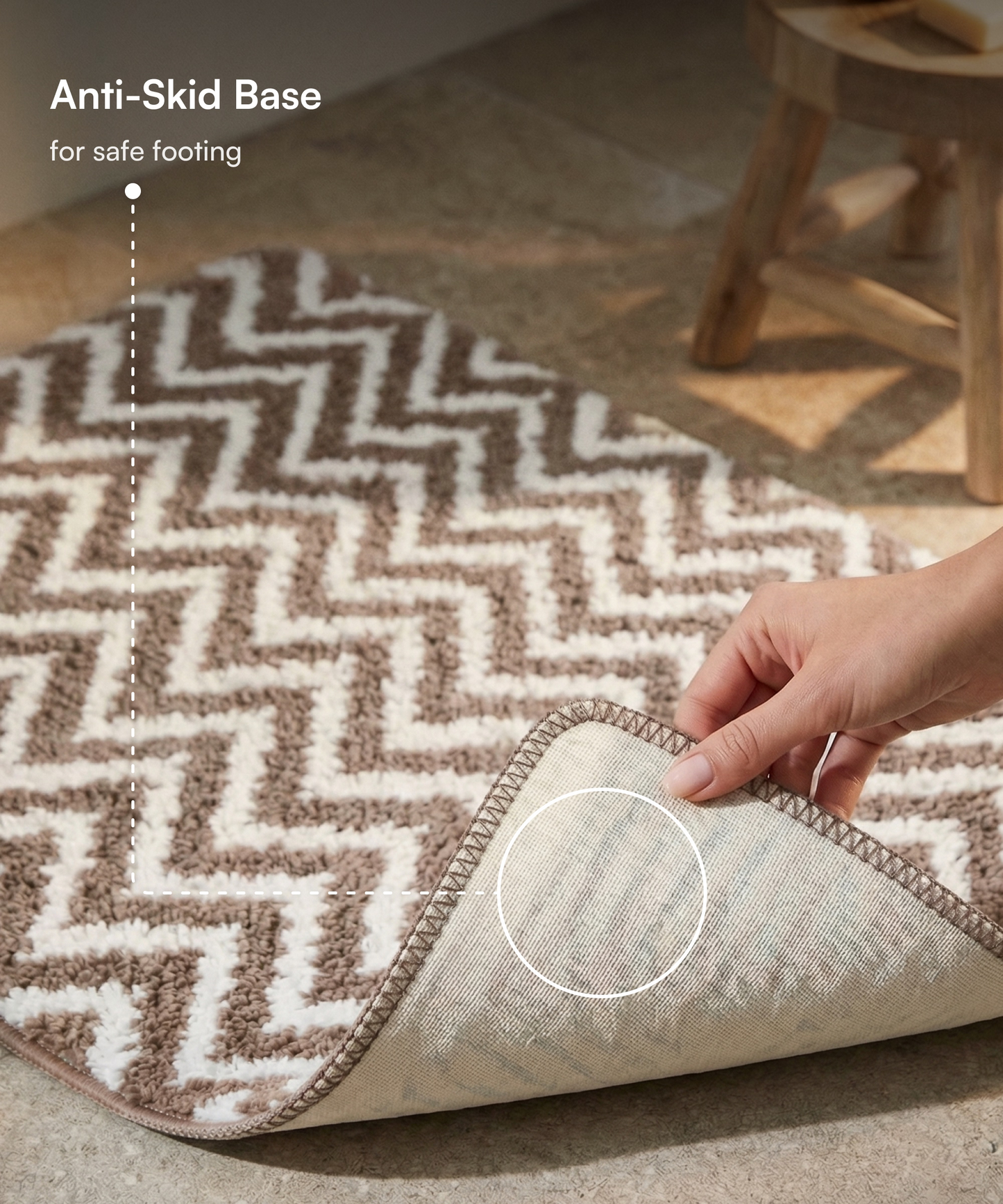 Arrow Printed Bath Mat | Simply Taupe Color | Pack of 2