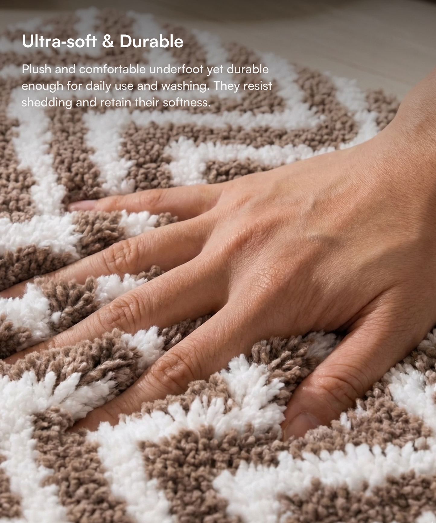 Arrow Printed Bath Mat | Simply Taupe Color | Pack of 2