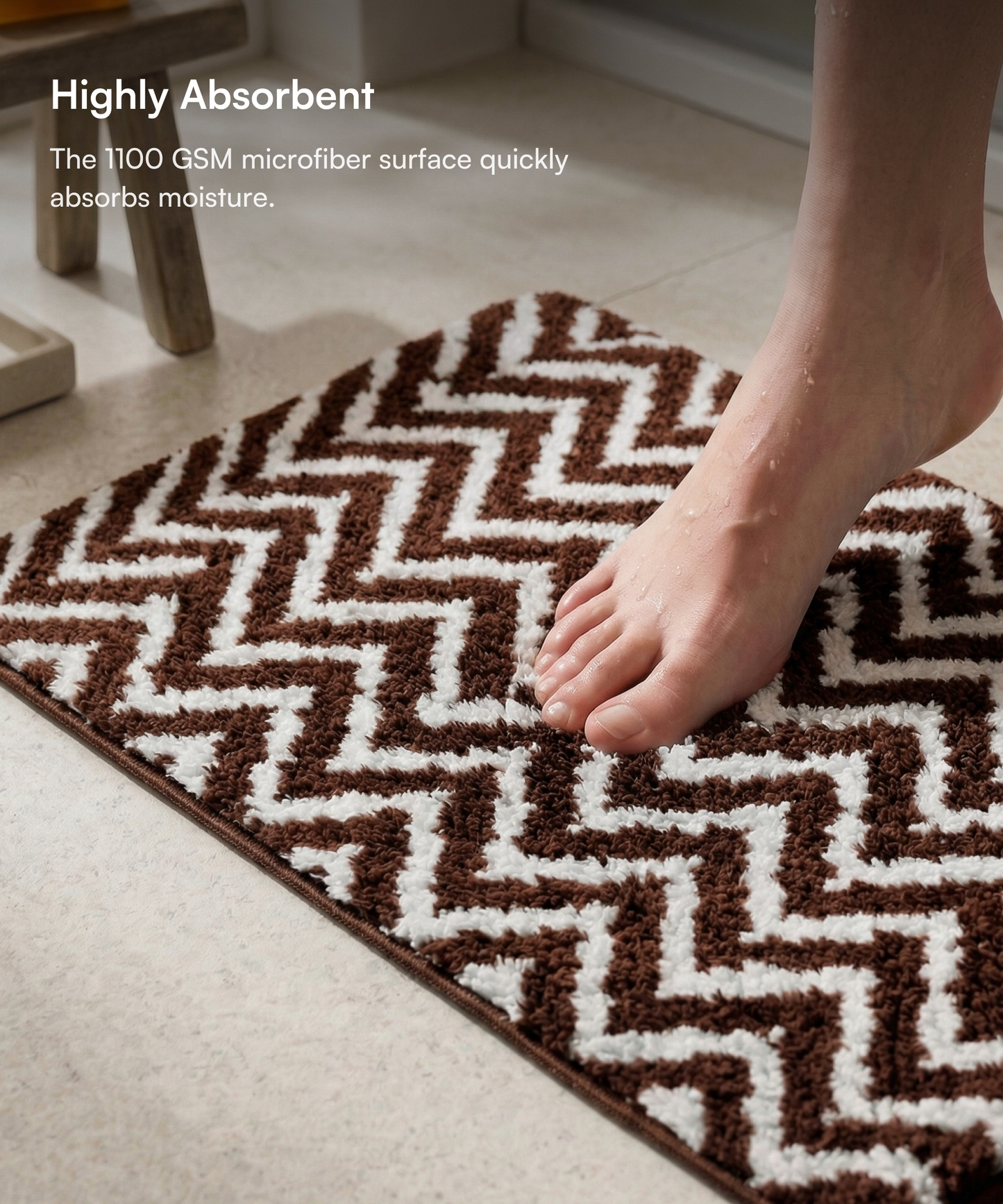 Arrow Printed Bath Mat | Picante Color | Pack of 2