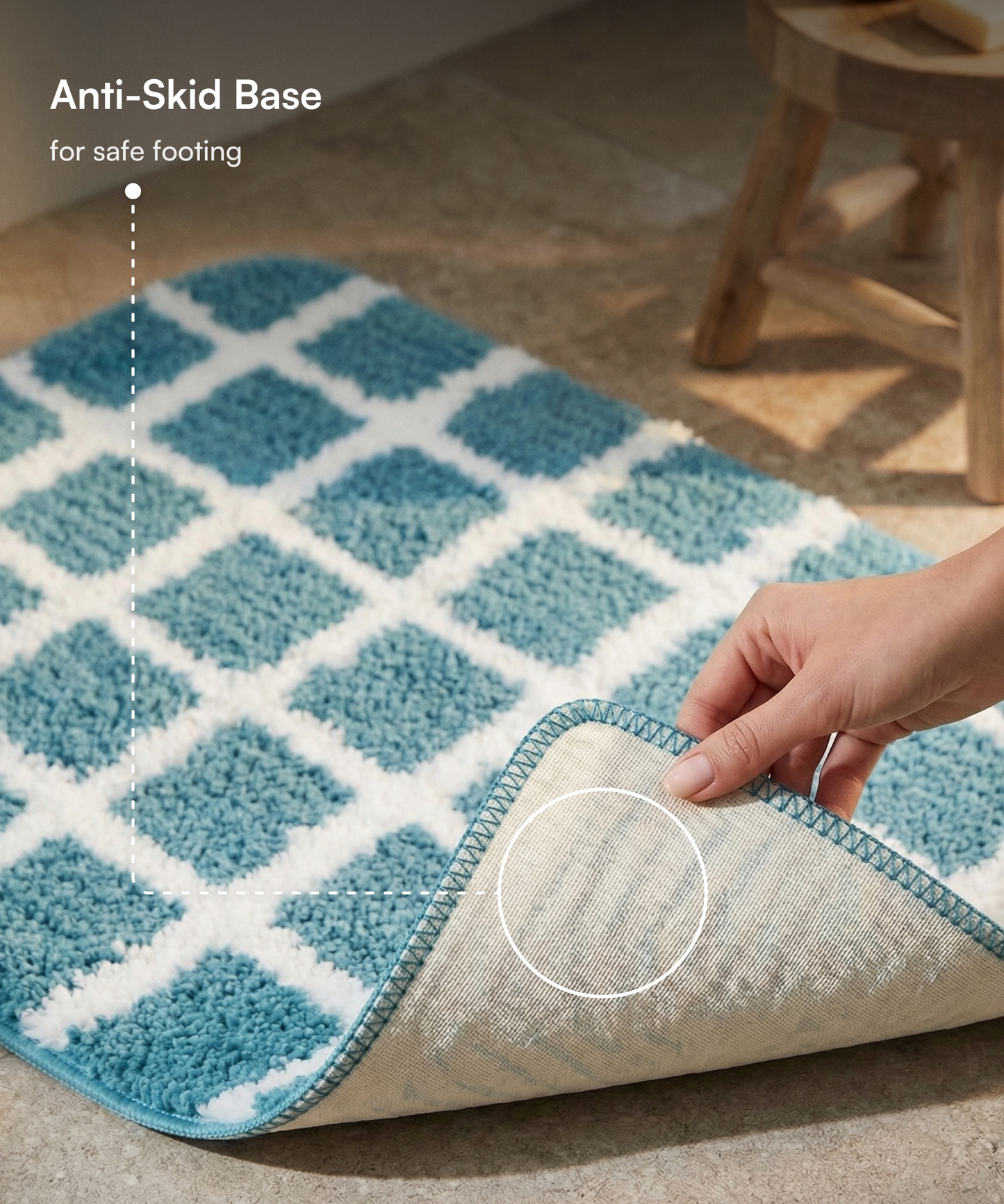 Checkered Bath Mat | Dragon Color | Pack of 2