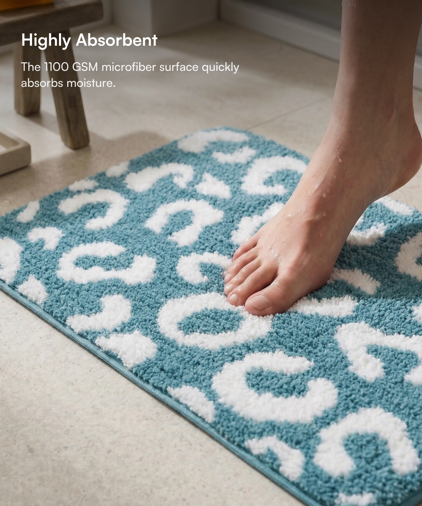 Tiger Print Bath Mat | Dragonfly Color | Pack of 2