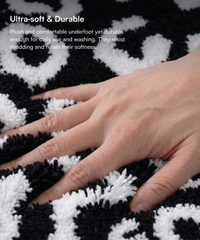 Tiger Print Bath Mat | Black Color | Pack of 2