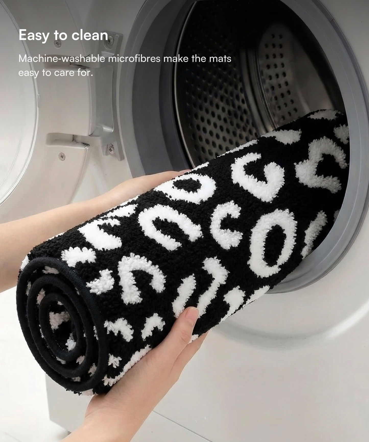 Tiger Print Bath Mat | Black Color | Pack of 2