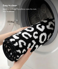 Tiger Print Bath Mat | Black Color | Pack of 2