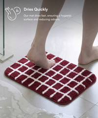 Checkered Bath Mat | Picante Color | Pack of 4