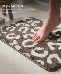 Tiger Print Bath Mat | Simply taupe Color | Pack of 2