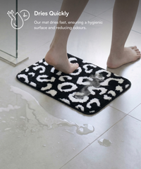 Tiger Print Bath Mat | Black Color | Pack of 2