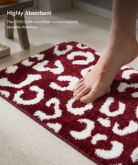 Tiger Print Bath Mat | Picante Color | Pack of 2