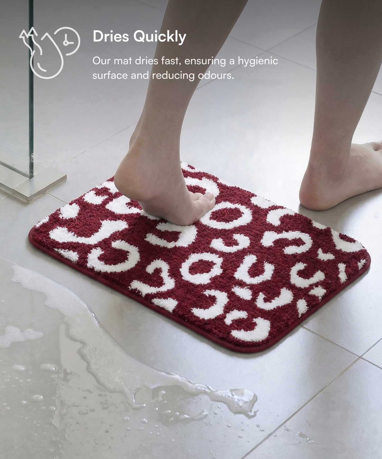 Tiger Print Bath Mat | Picante Color | Pack of 2