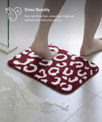 Tiger Print Bath Mat | Picante Color | Pack of 2