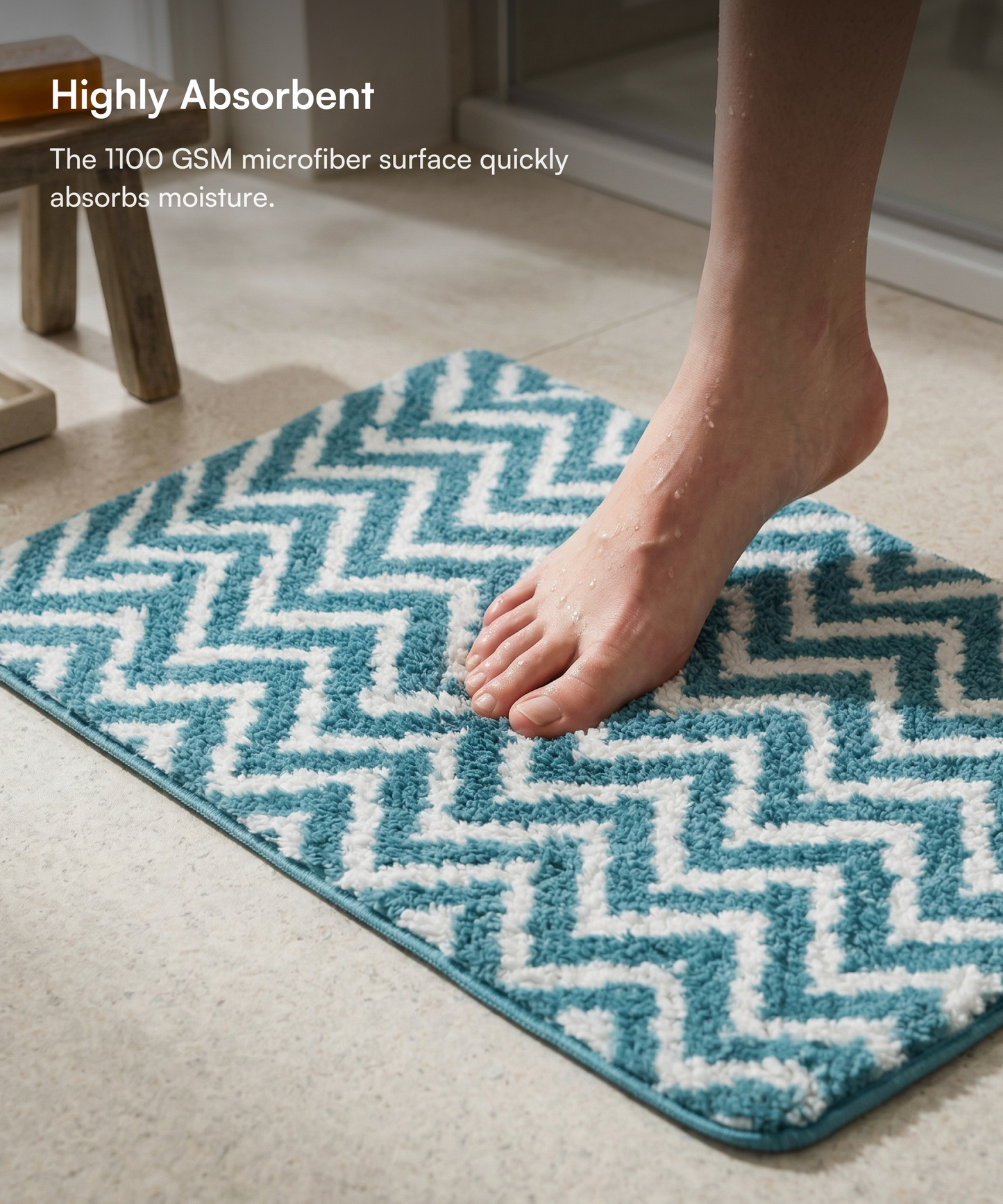 Arrow Printed Bath Mat | Dragonfly Color | Pack of 4
