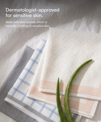 Aluvera Hand kerchief | Moon mist and Honey Peach combo | 40 X 40 cm | Pack of 4
