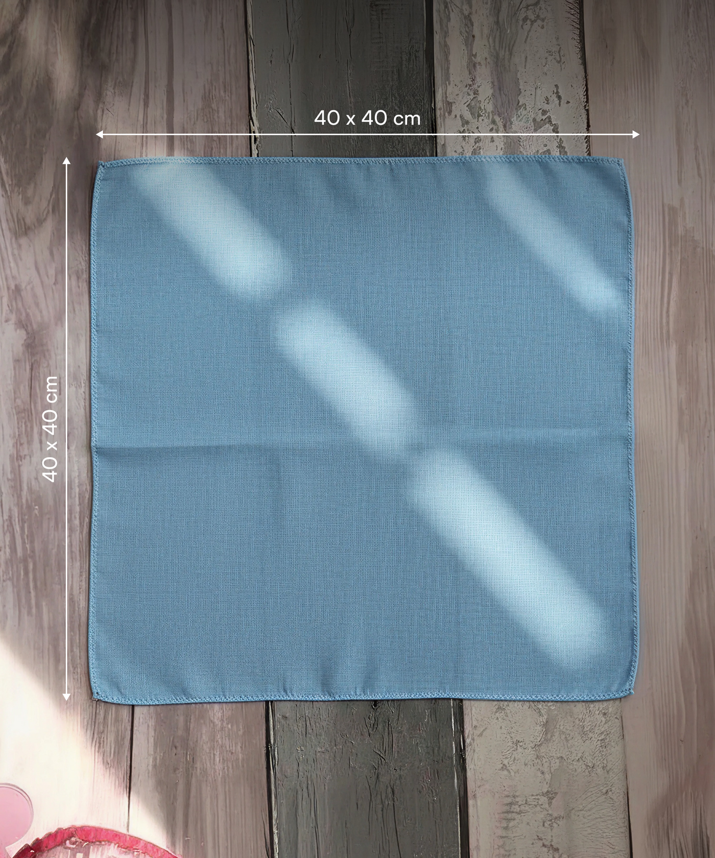 Aluvera Hand kerchief | Aloegreen and Mirage Blue combo | 40 X 40 cm | Pack of 4